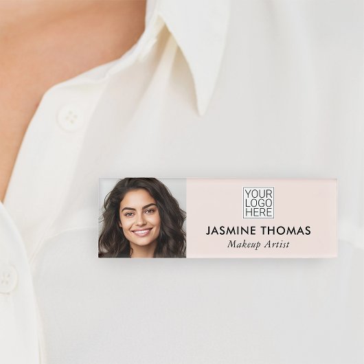 Rosa Logo Foto Make-up Namenschild