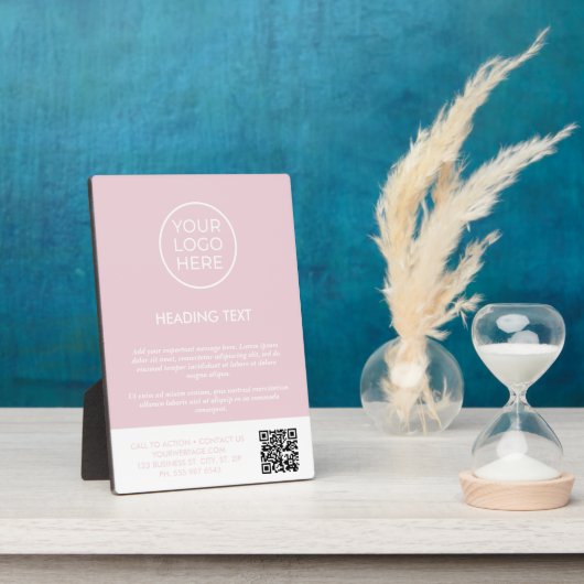 Rosa-Logo Fotoplatte (Seite)