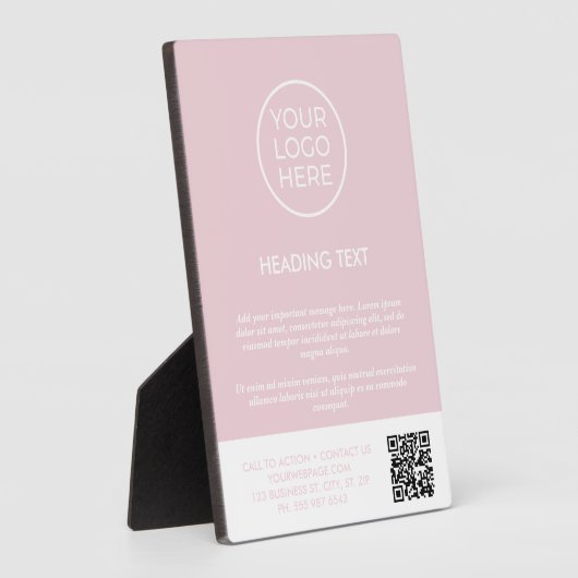 Rosa-Logo Fotoplatte (Seite)