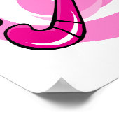 Rosa-Logo für Feldhockey Poster (Ecke)