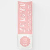 Rosa-Logo für Skripte - Wir sind jetzt Open Busine Banner (Vertikal)