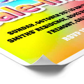 Rosa Logo Garage Garten Regenbogen Poster (Ecke)