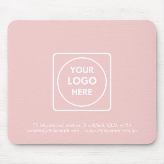 Rosa Logo Geschäfts-Promo-Mauspad Mousepad (Vorne)