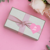 Rosa Logo-Herz Herz-Aufkleber