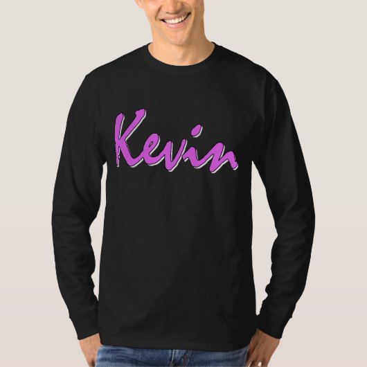Rosa Logo-lange Hülse Kevins T-Shirt (Vorderseite)