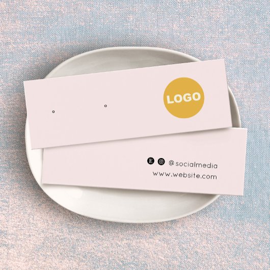 Rosa-Logo-Logo-Plakette mit Schmuck-Display-Karte