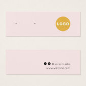 Rosa-Logo-Logo-Plakette mit Schmuck-Display-Karte (Vorne & Hinten)