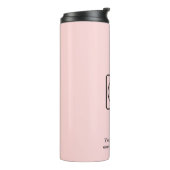 Rosa-Logo | Minimal moderner Betrieb Thermosbecher (Nach links gedreht)