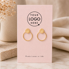 Rosa Logo | Modern Earring Juwelier Display Card Visitenkarte