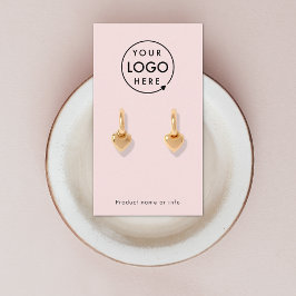 Rosa Logo | Modern Earring Juwelier Display Card Visitenkarte