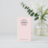 Rosa Logo | Modern Earring Juwelier Display Card Visitenkarte (Stehend Vorderseite)