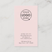 Rosa Logo | Modern Earring Juwelier Display Card Visitenkarte (Rückseite)