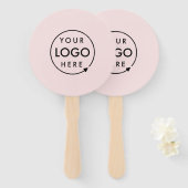 Rosa Logo | Moderne Markenwerbung Fächer (Vorne und Hinten)