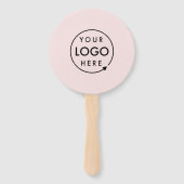 Rosa Logo | Moderne Markenwerbung Fächer (Vorderseite)