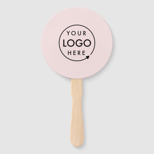 Rosa Logo | Moderne Markenwerbung Fächer (Vorderseite)