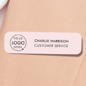 Rosa Logo | Moderne Mitarbeiter Namensschild