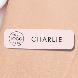 Rosa Logo | Moderne Mitarbeiter Namensschild