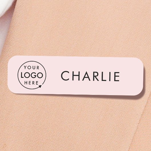 Rosa Logo | Moderne Mitarbeiter Namensschild