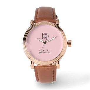 Rosa-Logo   Modernes Berufliches Branding Armbanduhr