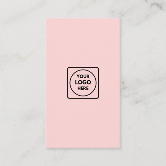 Rosa-Logo | Modernes Design mit vertikalem Stil Visitenkarte (Vorderseite)
