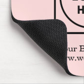 Rosa Logo | Modernes Minimalistisches Corporate De Mousepad (Ecke)