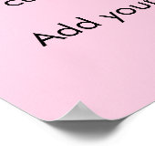 Rosa-Logo | Modernes WerbeBranding Poster (Ecke)