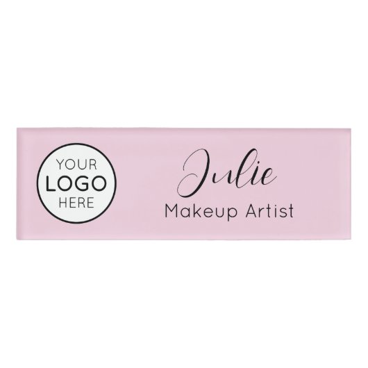 Rosa Logo, Name und Titel Namenschild (Vorderseite)