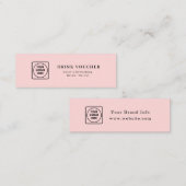 Rosa Logo | Party Drink Voucher Mini Visitenkarte (Vorne/Hinten)