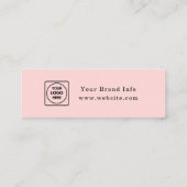 Rosa Logo | Party Drink Voucher Mini Visitenkarte (Rückseite)