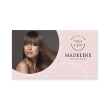 Rosa Logo QR Code Foto Haarstylist