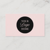 Rosa Logo-QR-Code Minimalistisch Beruflich Visitenkarte (Rückseite)