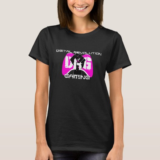 Rosa Logo-T - Shirt: Frauen schwarz T-Shirt (Vorderseite)