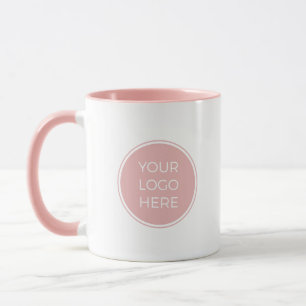 Rosa Logo-Tasse mit Markenaufdruck Tasse