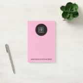 Rosa Logo-Text Geschäfts-Notizblock Post-it Klebezettel (Büro)