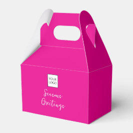 Rosa Logo-Text-Promotiongeschäftsverpackung Geschenkschachtel