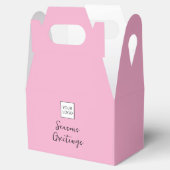 Rosa Logo-Text-Promotiongeschäftsverpackung Geschenkschachtel (Geöffnet)