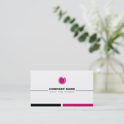 Rosa Logo Visitenkarte (Stehend Vorderseite)