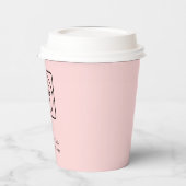 Rosa-Logo | weibliche Markenidentität Pappbecher (Links)