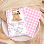 Rosa, lokal angebaute Kinderdusche Einladung