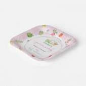 Rosa, lokal angebaute Kinderdusche Pappteller (Gewinkelt)