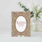 Rosa Lolita Postkarte (Stehend Vorderseite)
