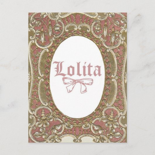 Rosa Lolita Postkarte (Vorderseite)