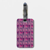 Rosa London Gepäckanhänger (Rückseite vertikal)