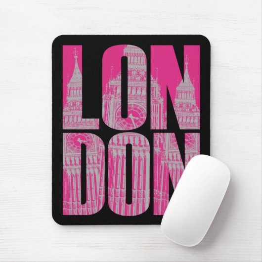 Rosa London Mousepad (Mit Mouse)