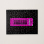Rosa Londoner Telefonzelle Puzzle (Horizontal)