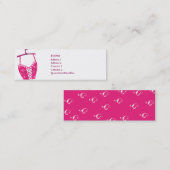 Rosa Longlinebra - dünn Mini Visitenkarte (Vorne/Hinten)