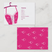 Rosa Longlinebra - mollig Visitenkarte (Vorne/Hinten)