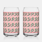 Rosa Loops Soda Glas (Rechts)