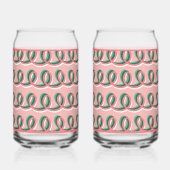 Rosa Loops Soda Glas (Rückseite)