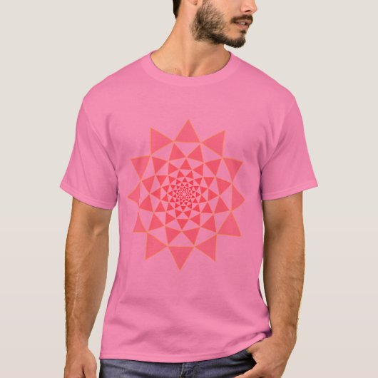 rosa Lotos auf Rosa T-Shirt (Vorderseite)